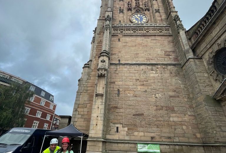 Congratulations to Lindsay after Daring Charity Abseil