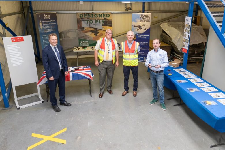 Colonel Doyle and Major Pickering MBE visit Acres to discuss Drone Development