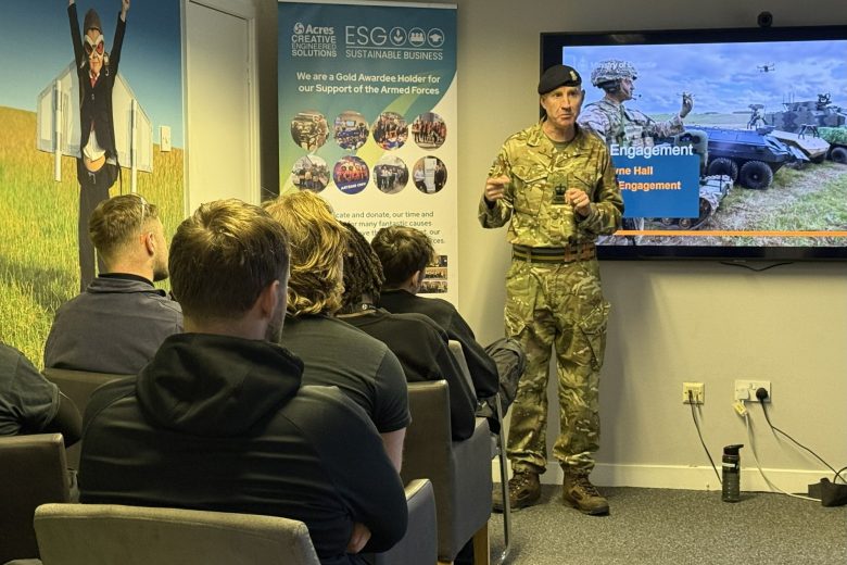 Strengthening Defence Engagement: Acres Welcomes WO2 Wayne Hall & Toby from Chetwynd Barracks