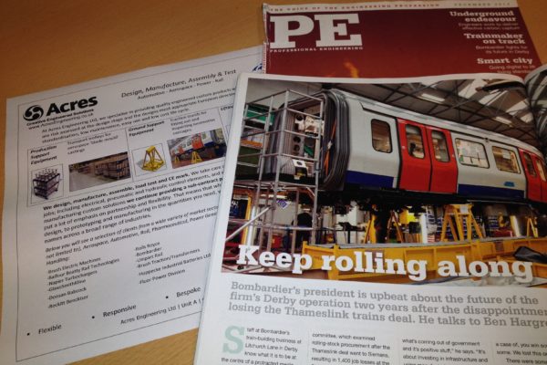….Acres featured in Professional Engineering’s Bombardier Article