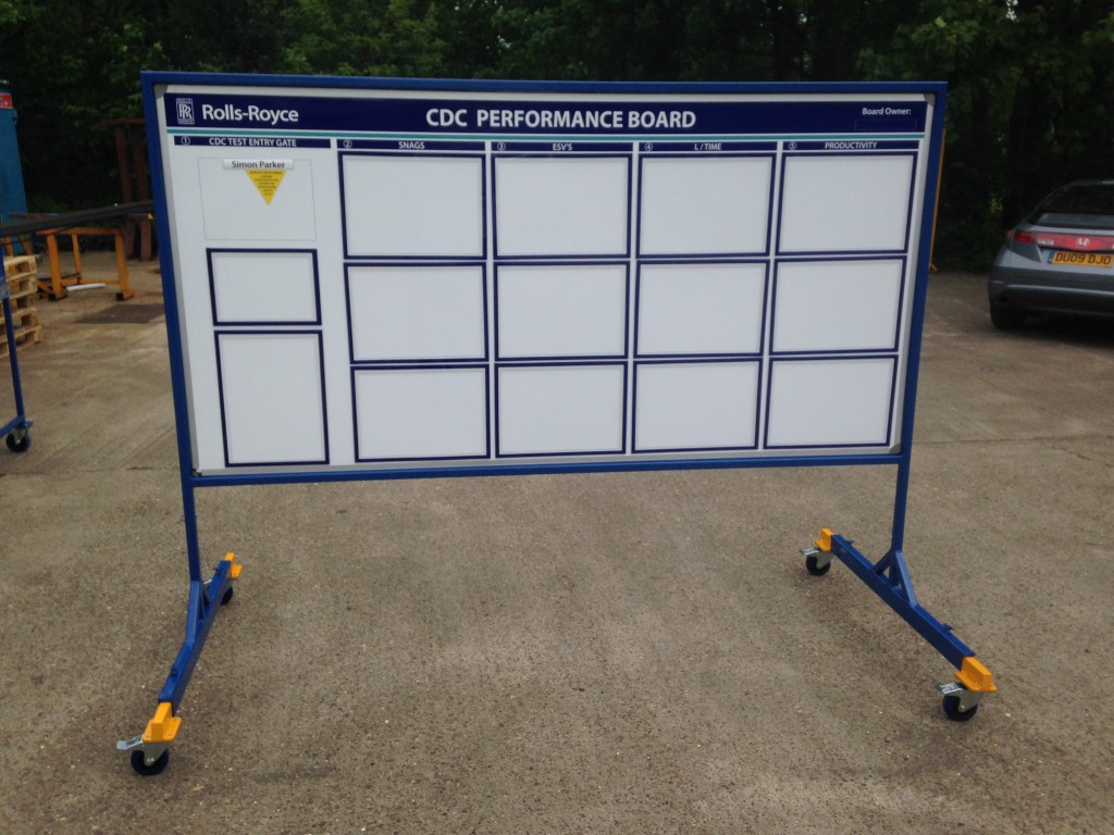 Whiteboard Frame with Extending Legs