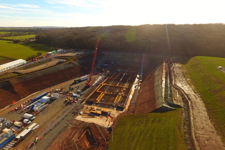 Midlands-based Collins Earthworks prepares HS2 construction site for launch of tunnel boring machine