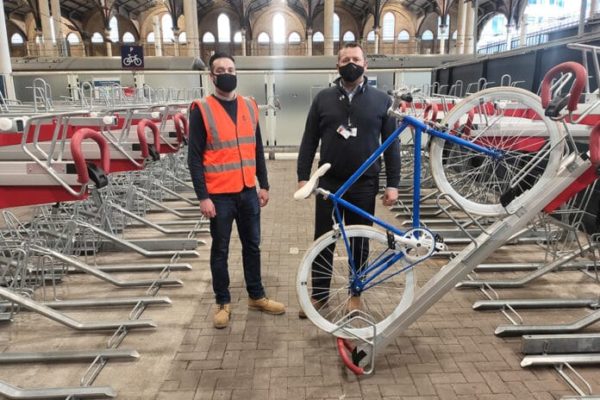 New cycle racks installed at Liverpool Street station to help passengers back into the saddle