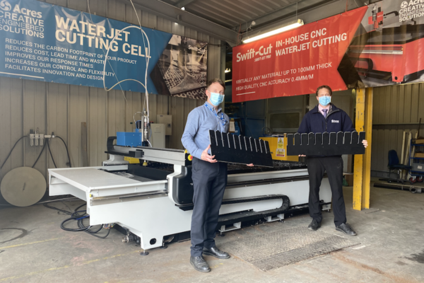Acres Expands its Capability with Water Jet Cutting