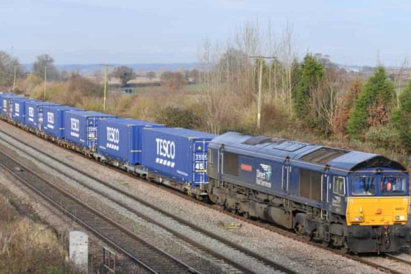 Tesco credits use of rail freight for keeping shelves stocked in supply crisis