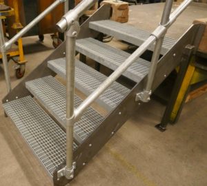 Steel access platform stairway