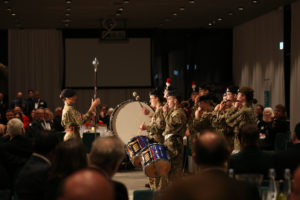 Cadets playing a variety of instruments.