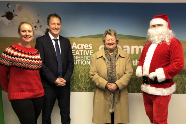 Heather Wheeler OBE MP Meets Father Christmas at Acres Engineering