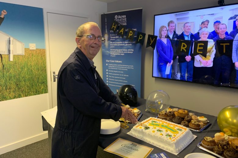 Happy Retirement to Andy after 56 years at Acres…