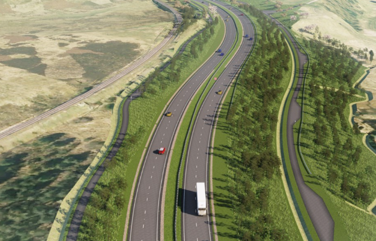 Balfour Beatty to dual A9 Tomatin to Moy stretch of road across challenging peat areas