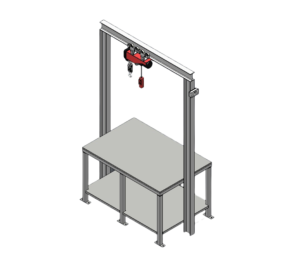 heavy duty workbench with hoist